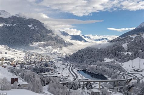 Photos of the Swiss Alps show change to ski resorts before and after ...