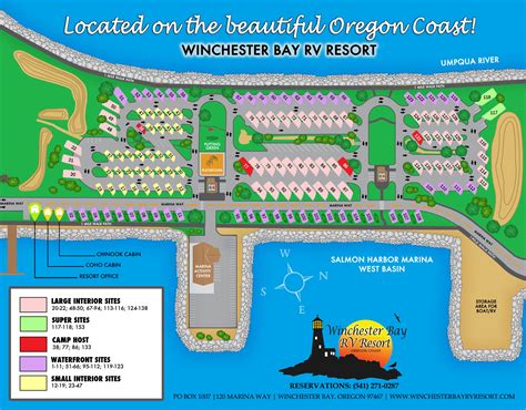 Campground Map • Winchester Bay RV Resort at Salmon Harbor Marina