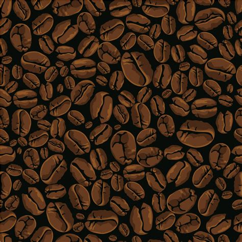 Seamless coffee beans vector | Vector Graphics Blog