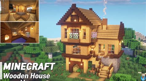 Minecraft : Wooden House Tutorial l how to build (##34) in 2020 ...