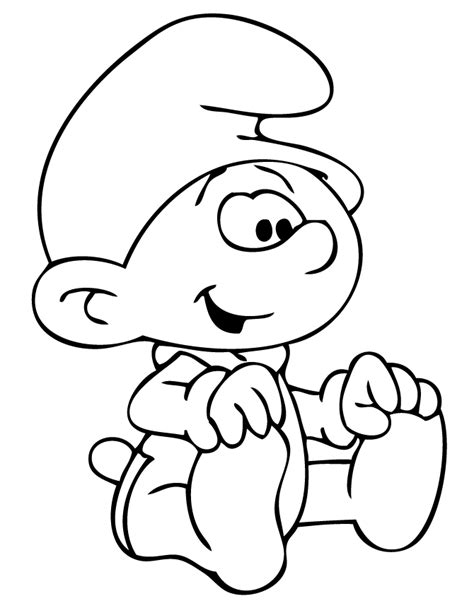 Baby Smurf Coloring Page | H & M Coloring Pages