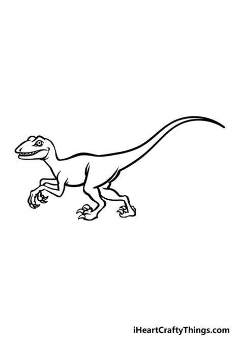 Velociraptor Drawing - How To Draw A Velociraptor Step By Step (2022)