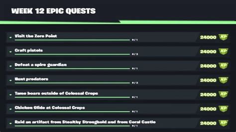 Fortnite Season 6 Week 12 Challenges: Epic and Legendary Quests ...