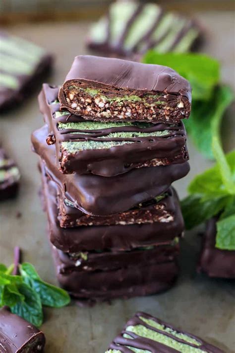 Mint Chocolate Date Nut Bars [ vegan, paleo ] • Fit Mitten Kitchen