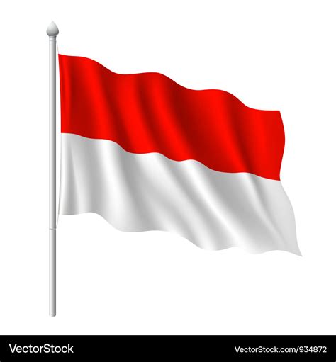 Flag indonesia Royalty Free Vector Image - VectorStock