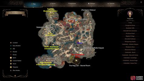 Baldur's Gate 3 Act 1 Underdark: Map, Entrances, POIs - Act 1 ...