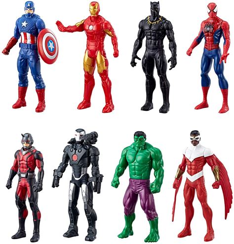 Marvel Avengers 8 Action Figures - Iron Man, Hulk, Black Panther ...