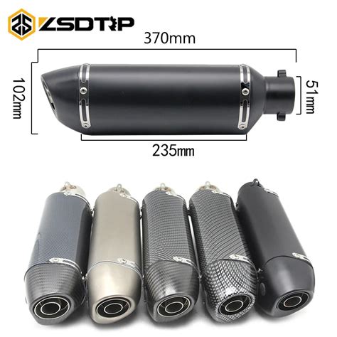 ZSDTRP 51mm Universal Modified Motorcycle Motocross Exhaust Muffler ...