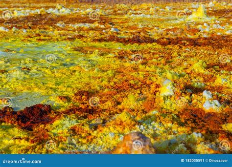 Dallol Landscape, Danakil Desert, Ethiopia Stock Image - Image of ...