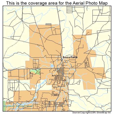 Aerial Photography Map of Snowflake, AZ Arizona