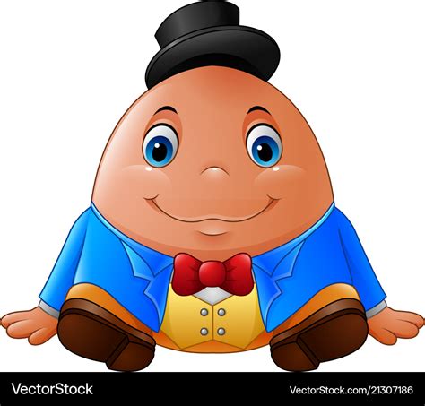 Cartoon humpty dumpty Royalty Free Vector Image