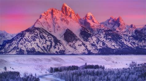 Snow Mountain in the Sunset Wallpapers - 4k, HD Snow Mountain in the ...