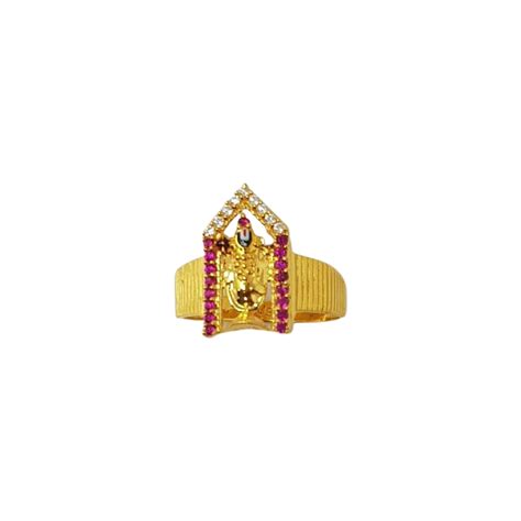 Stunning Lord Balaji gold ring - jewelnidhi.com