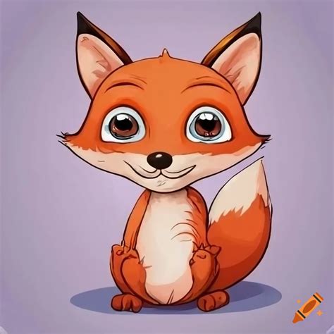 Cute cartoon drawing funny nice fox on Craiyon