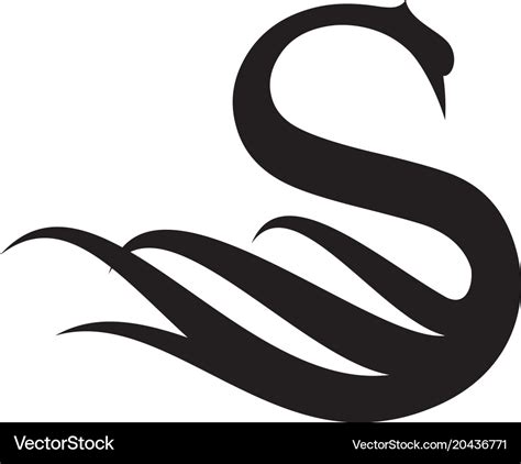 Letter s logo icon shaped swan for your business Vector Image