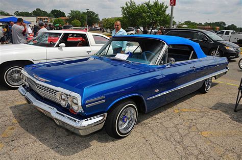 Blue Lowriders 1963 Chevrolet Impala Convertible - Lowrider