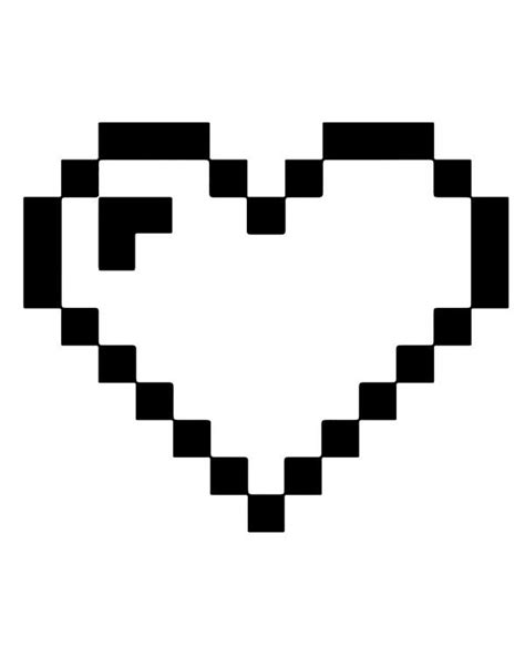 Print Minecraft heart coloring page - Topcoloringpages.net | Heart ...