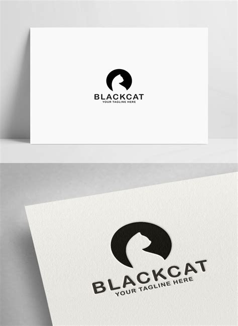 Template Logo Kucing Hitam Untuk Diunduh Gratis - Lovepik