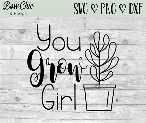 You Grow Girl SVG Instant Download Clip Art Art & Collectibles jan ...