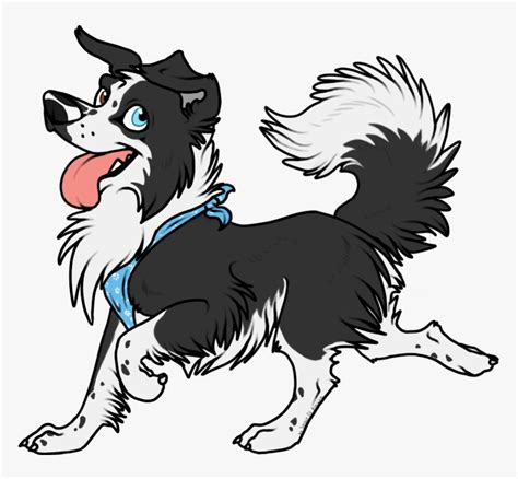 Transparent Border Collie Png - Cartoon Border Collie Drawing, Png ...