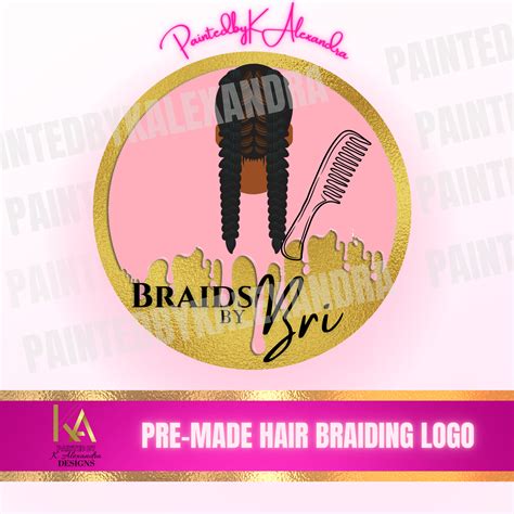 Braids Logo Hair Braiding Logo Braid Logo Hair Logo - Etsy