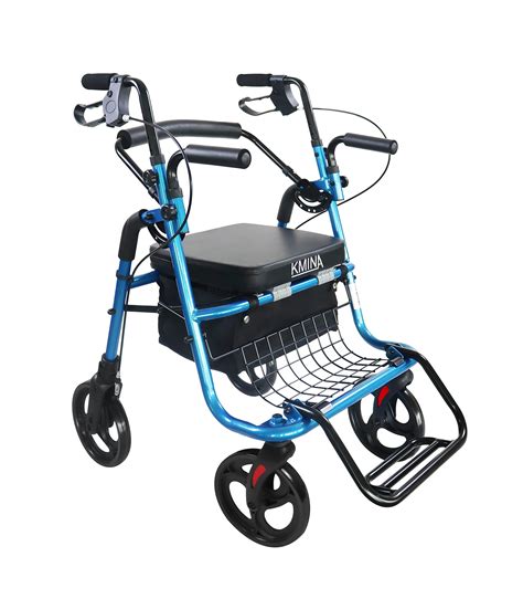 Buy KMINA - Rollator Wheelchair Hybrid, Rollators 4 Wheel with Seat ...