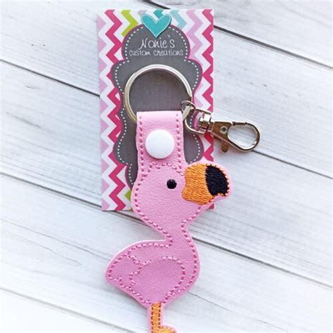 Flamingo Key Chain Flamingo Keychain Pink Flamingo Pink | Etsy