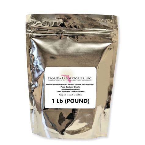 Sodium Citrate, 1Lb (Pound), TriSodium Citrate, Dihydrate, USP/FCC Food ...