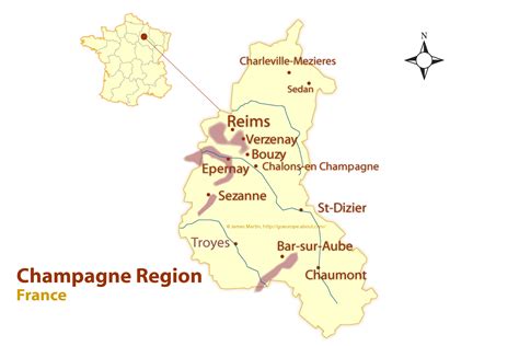 Champagne Region Map and Guide to the Best Cities