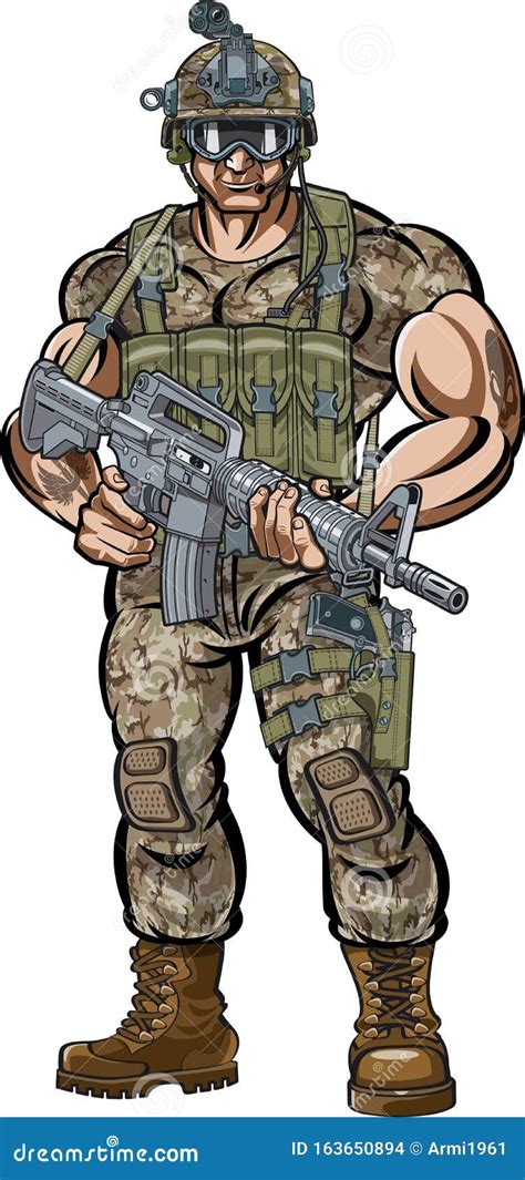 Special Forces Soldiers Cartoon Vector | CartoonDealer.com #70901357