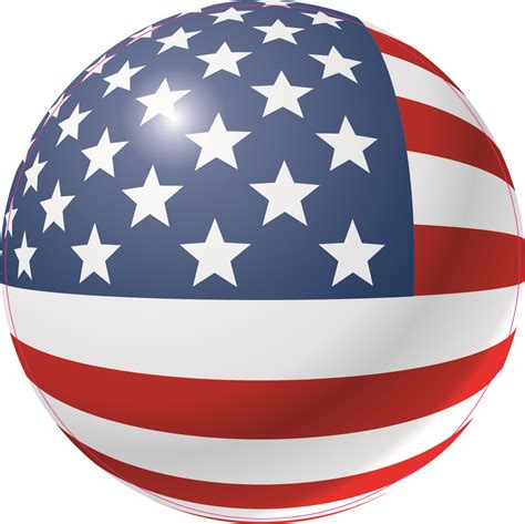 5in x 5in Round American Flag Vinyl Sticker