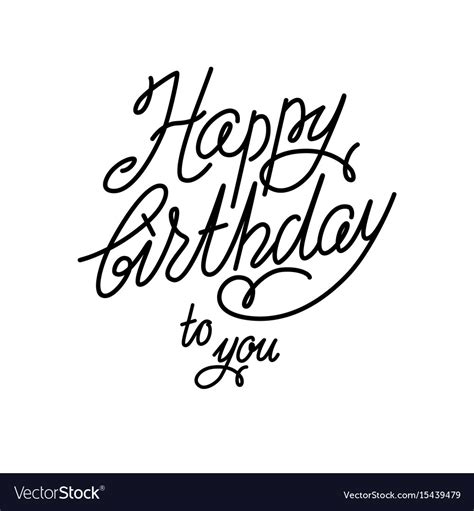 Handwriting happy birthday card Royalty Free Vector Image