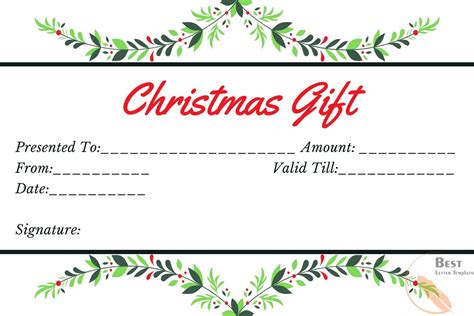 Free Blank Printable Gift Voucher Template in Word & PDF