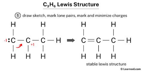 C3H6 Lewis structure - Learnool