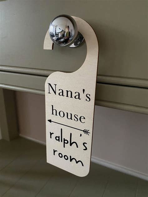 Personalised Wooden Door Hanger Sign - Etsy