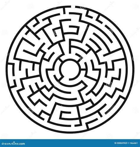 Circle Maze Vector stock vector. Illustration of leading - 88869969