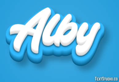 Alby Text Effect and Logo Design Name