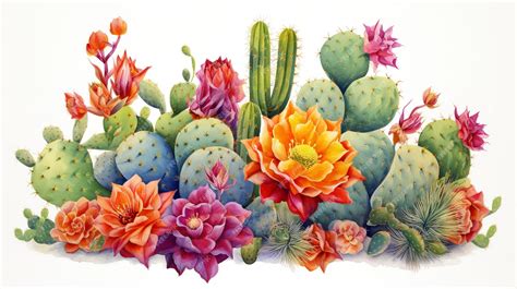 Premium AI Image | Watercolor Desert Cactus