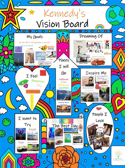 Here is out first style of our Kids Vision Board Poster Kit. This is a ...