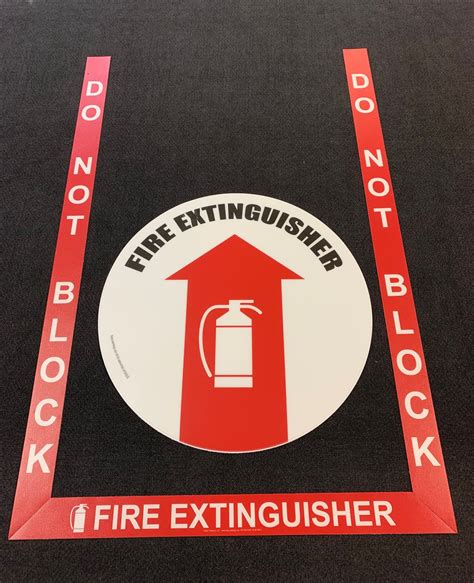 Fire Extinguisher 3-Piece Floor Marking Kit | Stop-Painting.com