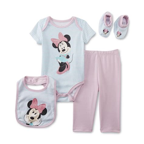 Disney Minnie Mouse Newborn Girl's 4-Piece Layette Set - Clothing ...