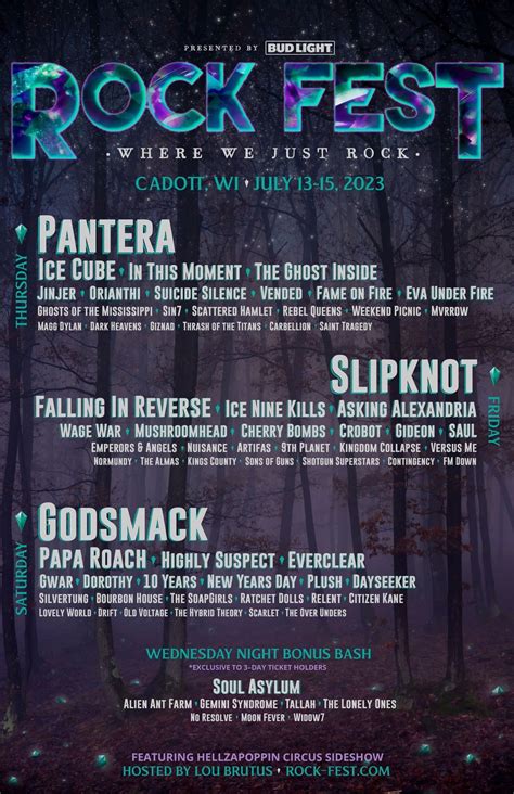 Rock Fest 2023 Lineup: Slipknot, Pantera, Godsmack, Ice Cube, GWAR, and ...