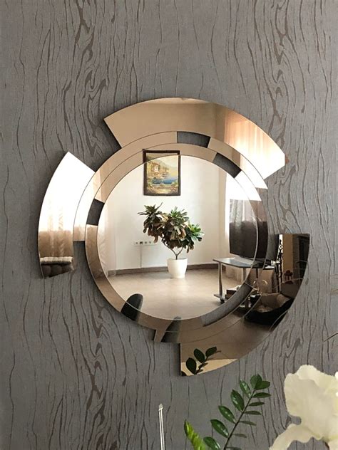 Wall Round Mirror Wall Decor Round Mirror Anniversary Gift - Etsy