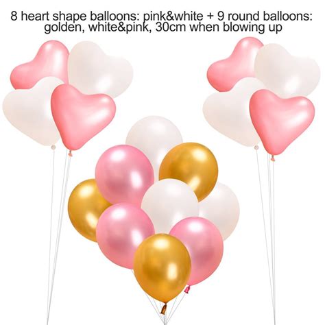 Happy Birthday Banner With Balloons Pink and Gold Birthday | Etsy