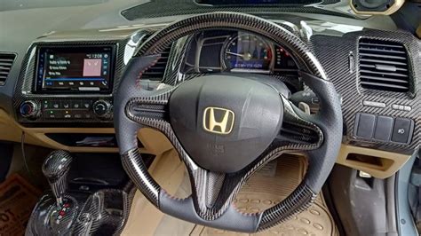 Honda civic fd upgrade interior panel carbon fiber