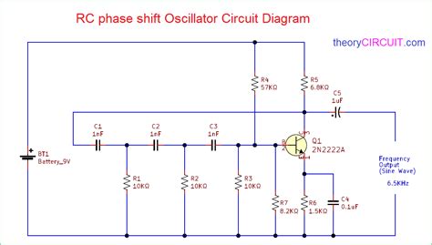 Rc Phase Shift Oscillator Circuit Diagram