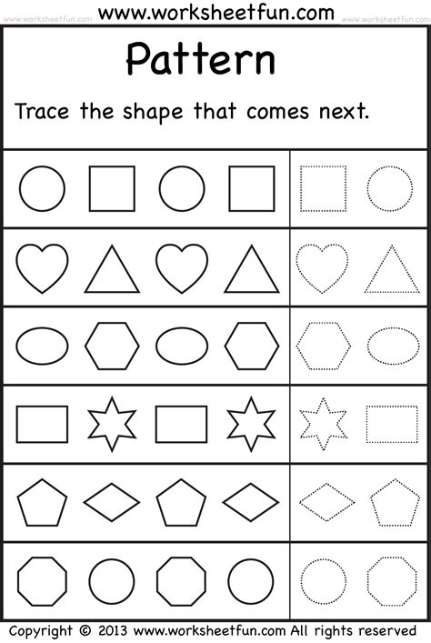 Abc Pattern Worksheets For Preschool