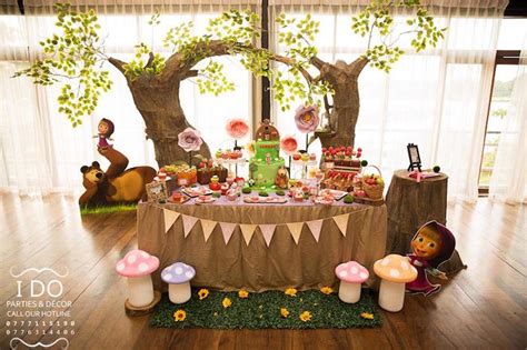 Kara's Party Ideas Masha & the Bear Birthday Party | Kara's Party Ideas