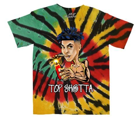 NLE Choppa Merch Dynamite Rasta Tie Dye T-Shirt | WHAT’S ON THE STAR?