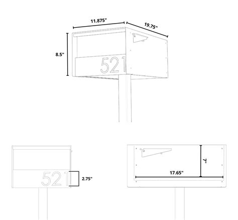 Barton LG Modern Mailbox - Bold MFG & Supply